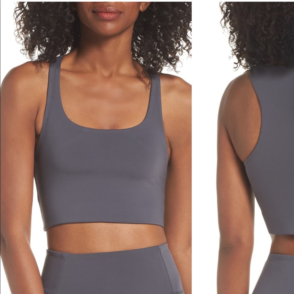 New Girlfriend Smoke Grey Paloma Sports Bra Top